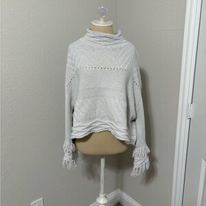John + Jenn Light Gray Turtleneck Sweater